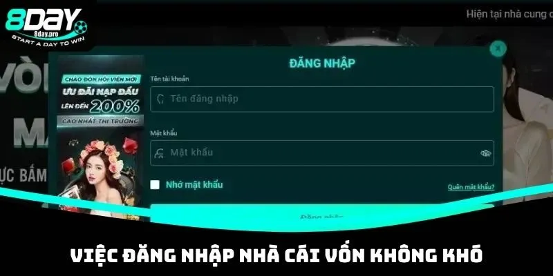 Thao tác đăng nhập nhà cái vốn không khó