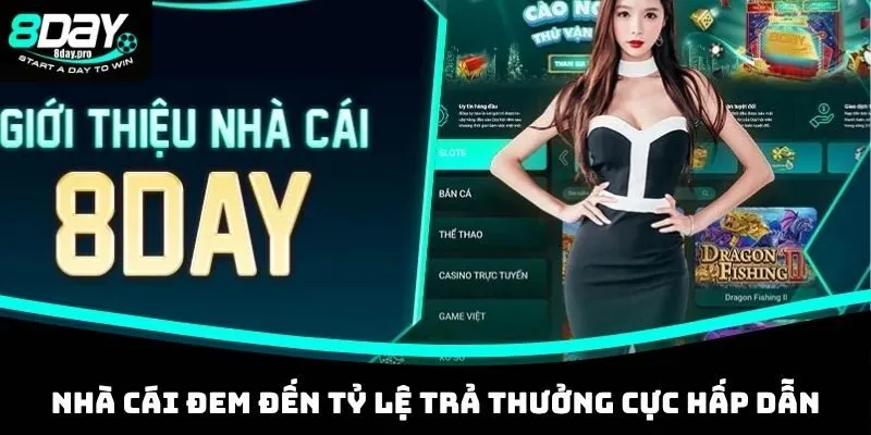 Nhà cái đem đến tỷ lệ trả thưởng cực hấp dẫn